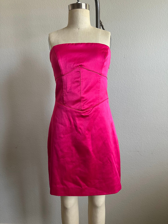 forever 21 Dresses & Skirts - Forever 21 Pink Strapless Corset Mini Dress Lace Up Back Y2K Party XS